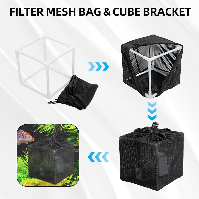 Fineday Pond Filter, Anti-Clogging Outdoor Mesh Water Pump Cover Barrier Bag Box Basket (7 inch) - Image 5
